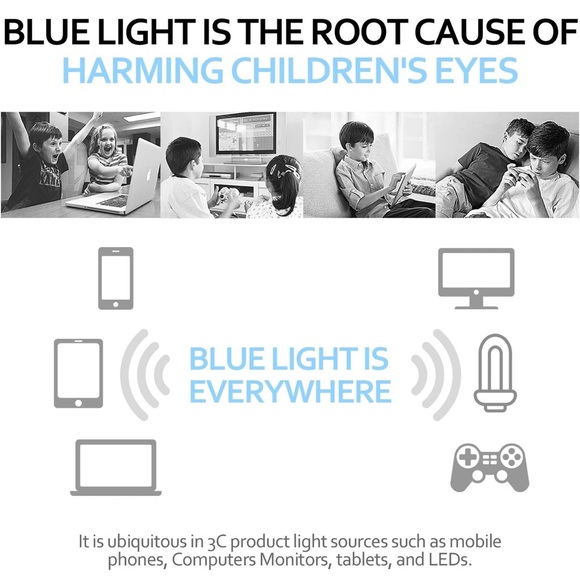 Kids Blue Light Blocker / Blue and Pink Glasses with Car Case - Picture 7 of 10